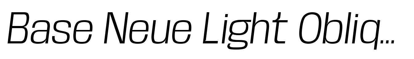 Base Neue Light Oblique